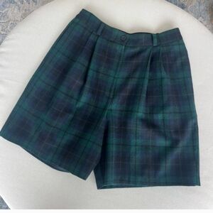 Plaid Green and Blue Shorts